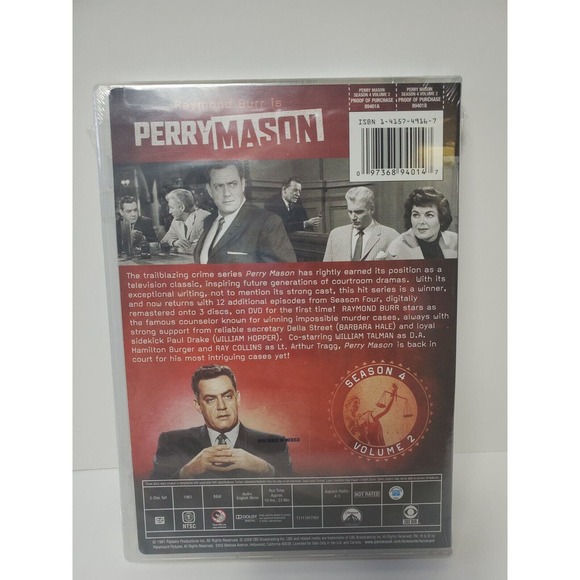 Perry Mason: Season 4, Vol. 2 Raymond Burr, Barbara Hale, William Hopper, Ray C - Picture 2 of 8